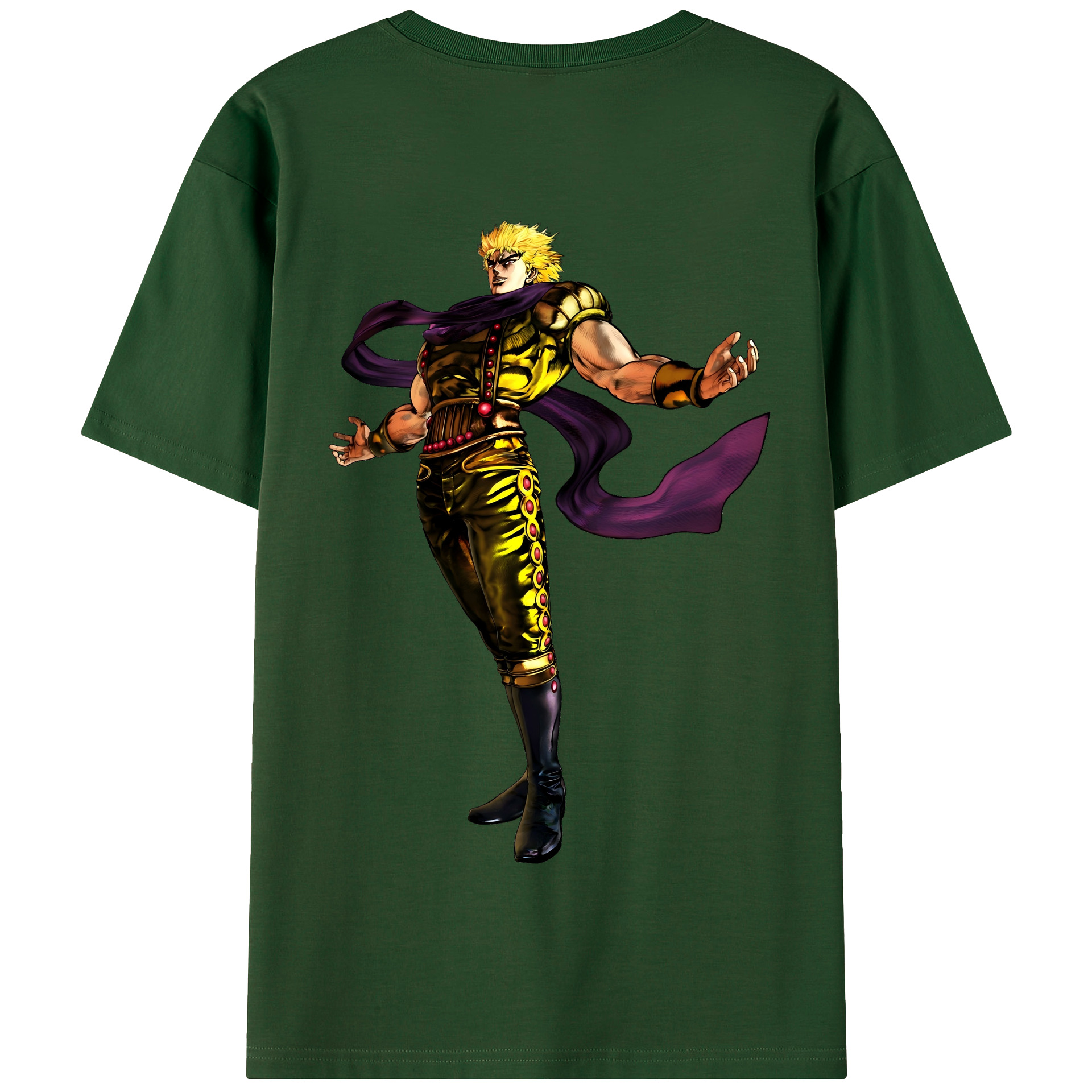 （画像用） ジョジョの奇妙な冒険 ディオ?ブランドー JoJo's Bizarre Adventure Dio Brando 綿100％半袖Tシャツ（背面プリント）
